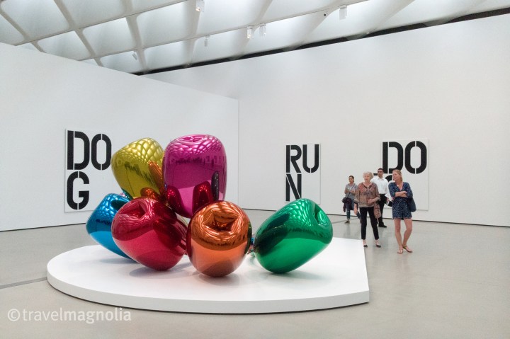 Jeff Koon's Tulips surrounded by Christopher Wool's Untitled