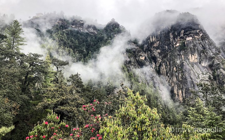 Tiger's Nest in the Mist from the Tea House